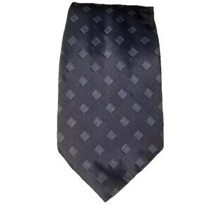 Banana Republic Mens Gray Blue Italian Silk Geometric Designer Necktie 3.75” 56L